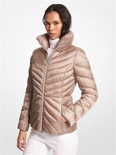 michael kors kent packable jacket|Michael Kors packable nylon anorak.